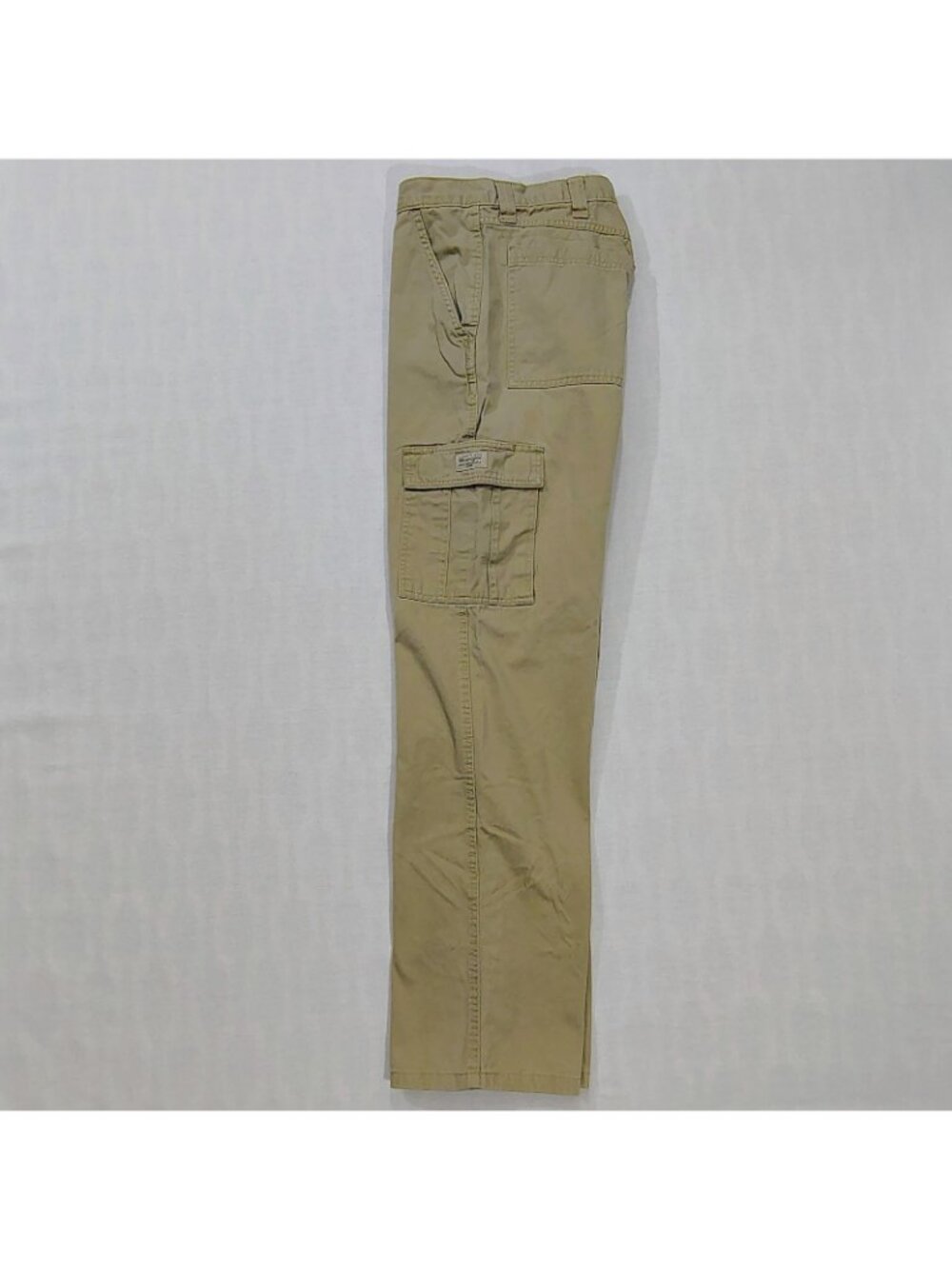 Wrangler Khaki Cargo Pants Mens Size 34 x 34 Straight Leg Pockets Cotton Tan - Picture 7 of 16